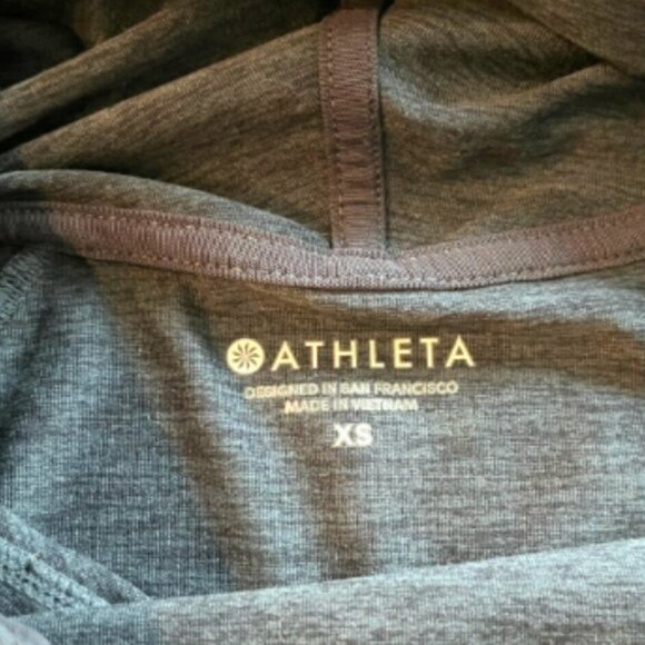 Athleta Uptempo Performance Hoodie Size XS Navy Stretch Athleisure Gym Yoga Run - Picture 2 of 6